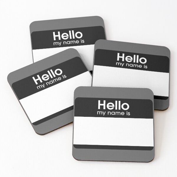 Item preview, Black Blank Name Tag Hello My Name Is Label  designed and sold by everything4eva.
