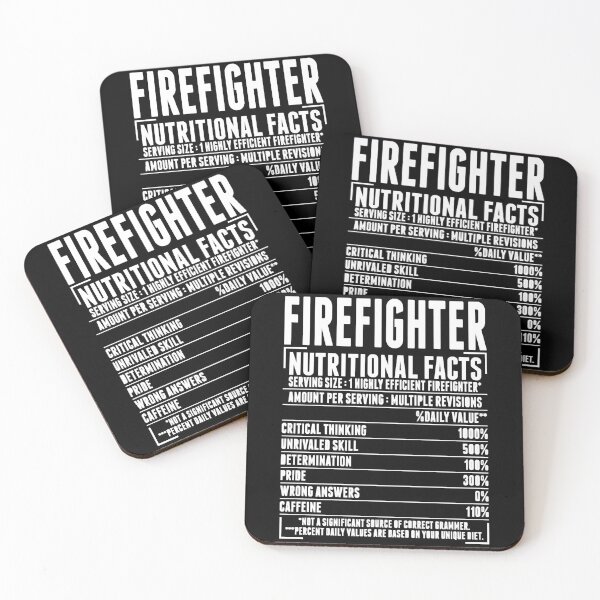 Item preview, Nutrition Facts of Firefighter designed and sold by HumbleShirt.