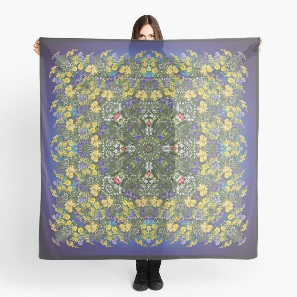 D1G1TAL-M00DZ ~ FloralFractal MBN8jMEbQS by tasmanianartist Scarf
