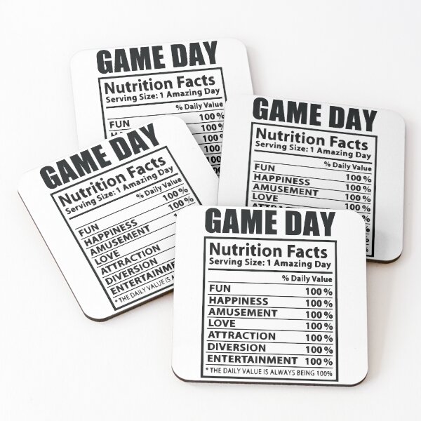 Item preview, Game day nutrition facts designed and sold by HumbleShirt.