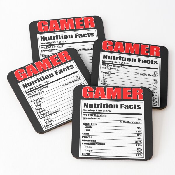 Item preview, Nutrition Facts of Gaming Gamer designed and sold by HumbleShirt.
