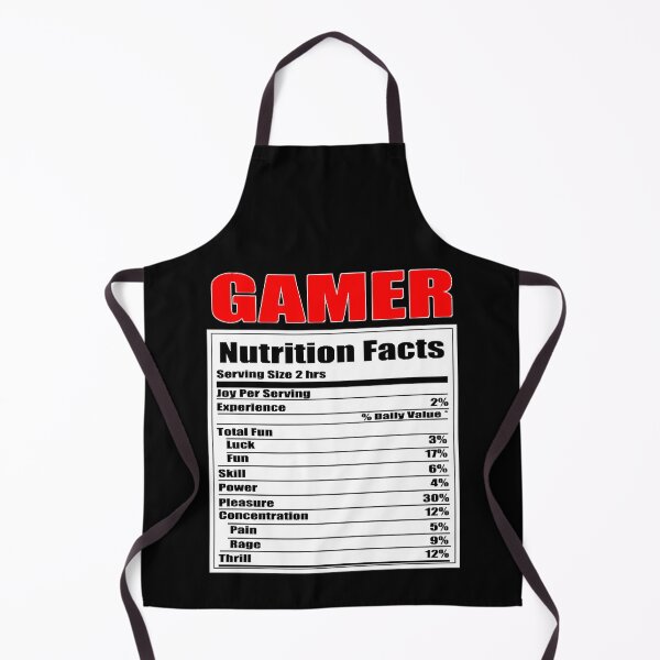 Item preview, Nutrition Facts of Gaming Gamer designed and sold by HumbleShirt.