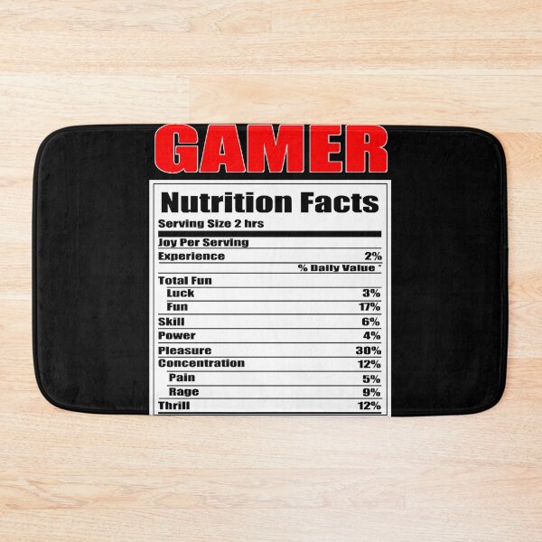 Item preview, Nutrition Facts of Gaming Gamer designed and sold by HumbleShirt.