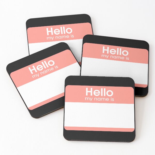 Item preview, Peach Blank Name Tag Hello My Name Is Label  designed and sold by everything4eva.