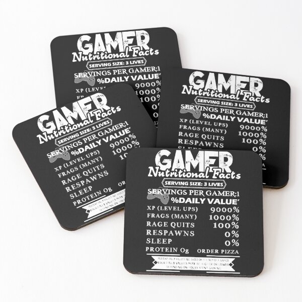 Item preview, Gaming Nutritional Fact designed and sold by HumbleShirt.