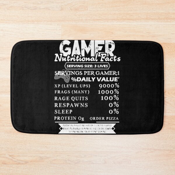 Item preview, Gaming Nutritional Fact designed and sold by HumbleShirt.