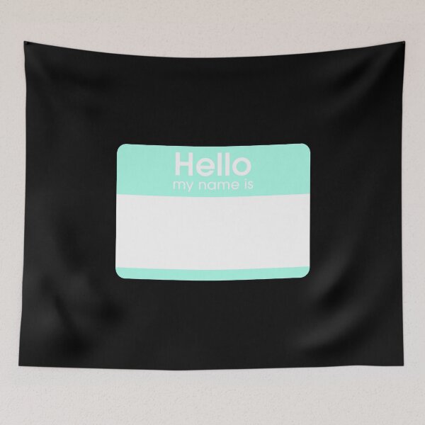 Item preview, Pastel Teal Blank Name Tag Hello My Name Is Label  designed and sold by everything4eva.