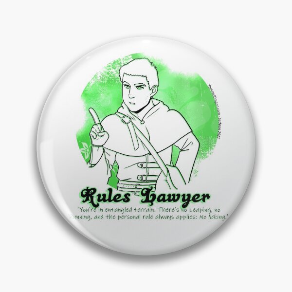 Artikelvorschau, LARP-Archetyp - The Rules Lawyer - Gut auf hellem Hintergrund entworfen und verkauft von SeattleLARP.