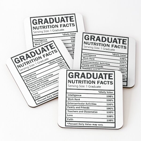 Item preview, Graduate Nutrition Facts designed and sold by HumbleShirt.