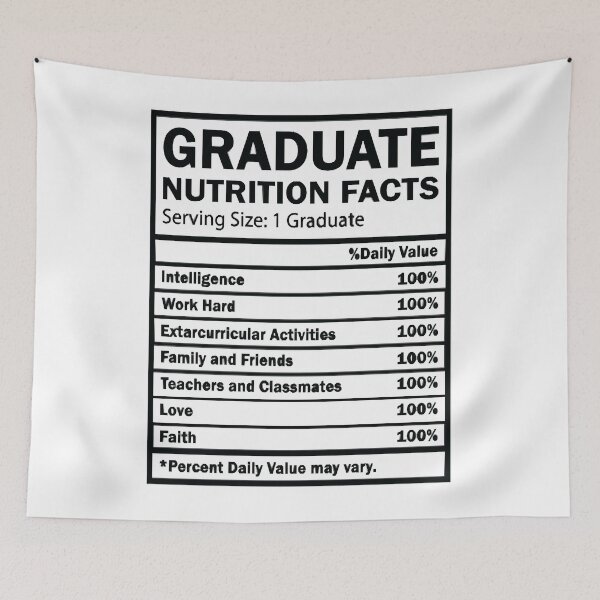 Item preview, Graduate Nutrition Facts designed and sold by HumbleShirt.