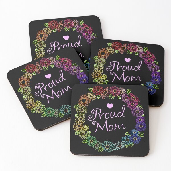 Item preview, Proud Mom - Rainbow Daisies - Outline designed and sold by Da-Family-Biz.