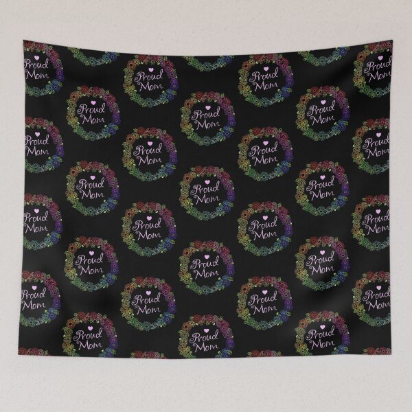Item preview, Proud Mom - Rainbow Daisies - Outline designed and sold by Da-Family-Biz.