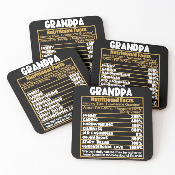 Item preview, Grandpa Nutritional Facts designed and sold by HumbleShirt.