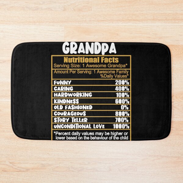 Item preview, Grandpa Nutritional Facts designed and sold by HumbleShirt.