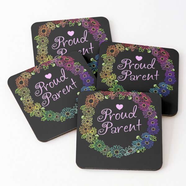 Item preview, Proud Parent - Rainbow Daisies - Outline designed and sold by Da-Family-Biz.