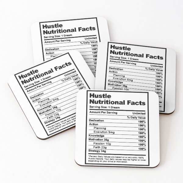 Item preview, Hustle Nutritional Facts designed and sold by HumbleShirt.