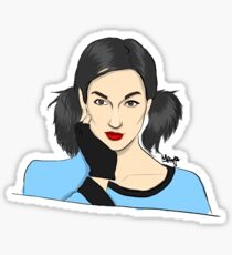 Lyn-z Weg Karikatur Sticker