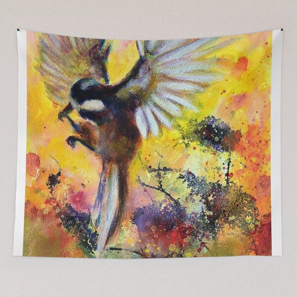 Item preview, Bird abstract colorful art   designed and sold by josephinepmcca.