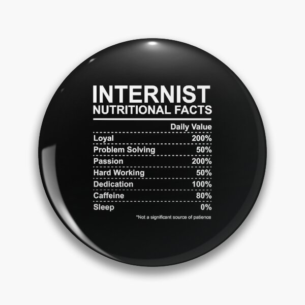 Item preview, Internist Nutritional Facts designed and sold by HumbleShirt.
