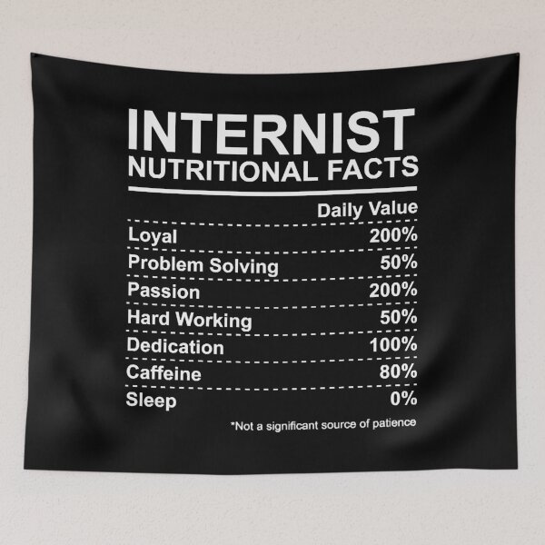 Item preview, Internist Nutritional Facts designed and sold by HumbleShirt.