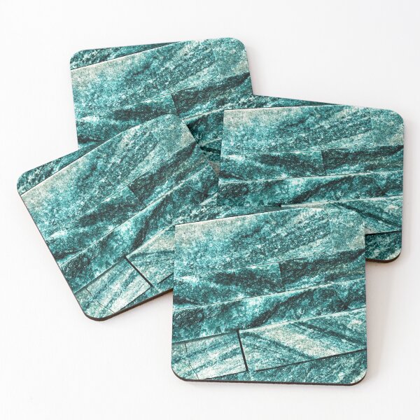 Item preview, Blue Green Brick Wall Abstract Photography Art  designed and sold by Ensjodesigns.