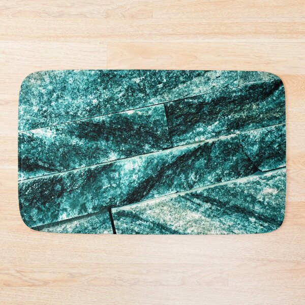 Item preview, Blue Green Brick Wall Abstract Photography Art  designed and sold by Ensjodesigns.
