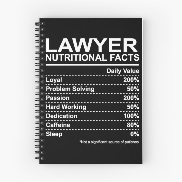 Item preview, Lawyer Nutritional Facts designed and sold by HumbleShirt.