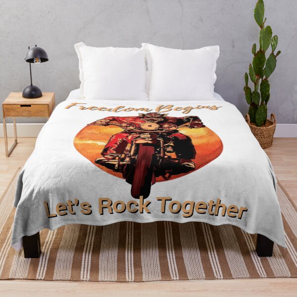 Item preview, Freedom begins, Let’s rock together,Freedom you can feel, vintage motorcycle designed and sold by Lekrock.