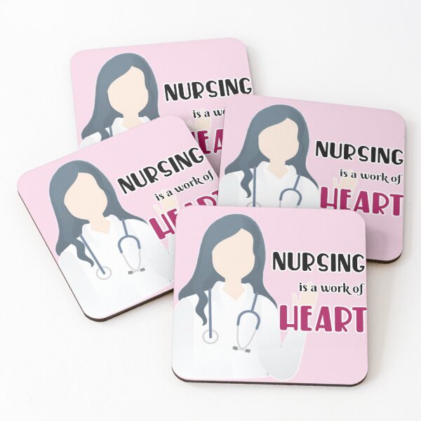 Item preview, Nursing is a work of heart  designed and sold by Reets_Redbubble.