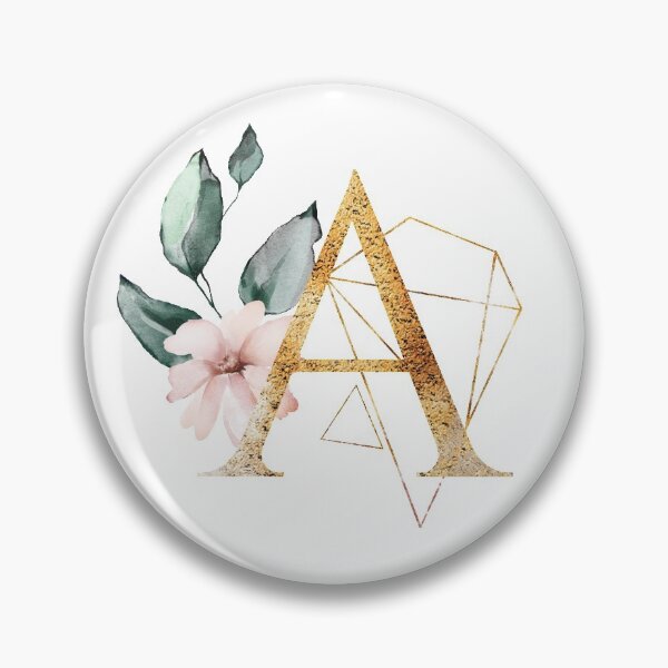 Item preview, Floral Geometric Polygon Monogram A designed and sold by junkydotcom.