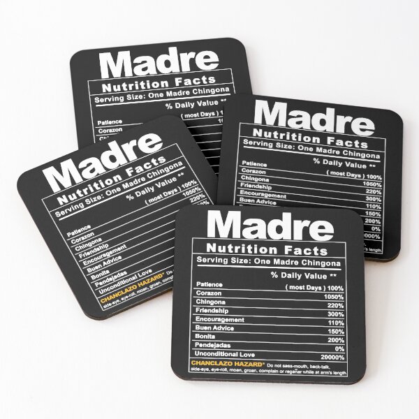 Item preview, Madre Nutrition Facts designed and sold by HumbleShirt.
