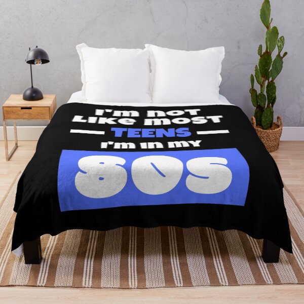 Item preview, I'm Not Like Most Teens I'm In My 80s, Funny 80th Birthday, Turning 80, Young at Heart designed and sold by ladylaughprints.