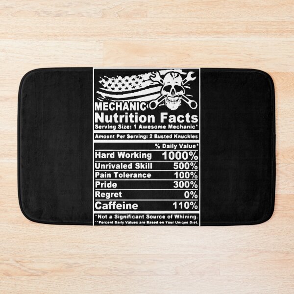 Item preview, Mechanic Nutrition Facts designed and sold by HumbleShirt.