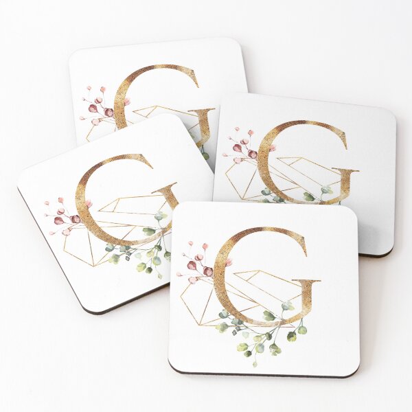Item preview, Floral Geometric Polygon Monogram G designed and sold by junkydotcom.