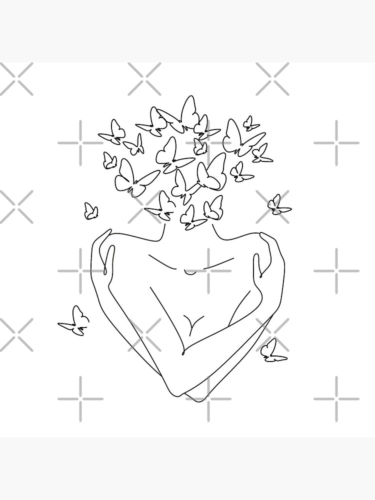 Love yourself. Love your body concept. by OneLinePrint