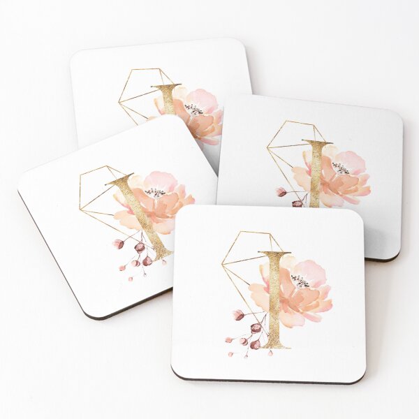 Item preview, Floral Geometric Polygon Monogram I designed and sold by junkydotcom.