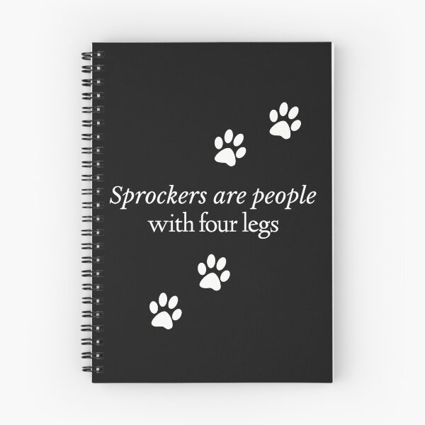Item preview, Sprockers are People with Four Legs funny dog breed joke designed and sold by AMSonArt.