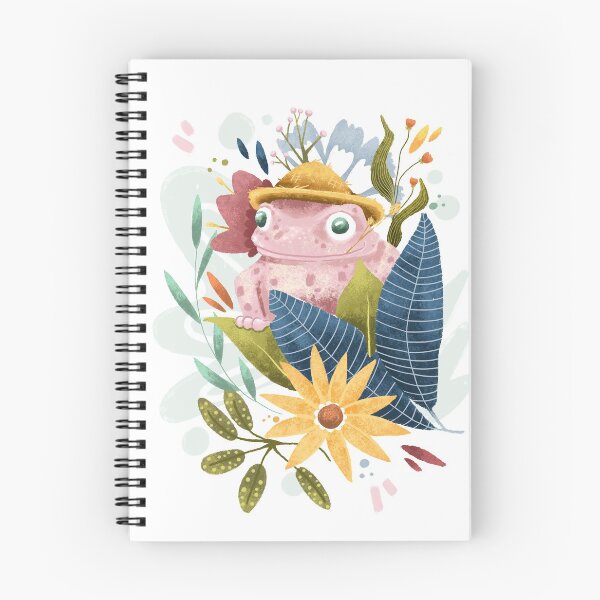 Item preview, Pink Frog with Flowers designed and sold by CoffeeandPixels.