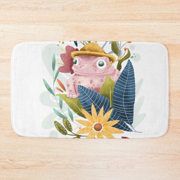 Item preview, Pink Frog with Flowers designed and sold by CoffeeandPixels.