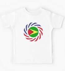 Guyanese American Multinational Patriot Flag Kids T-Shirt