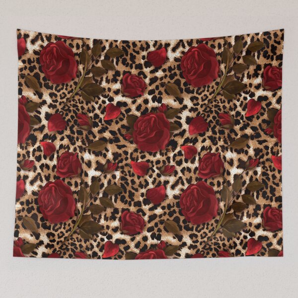Item preview, ​Leopard Rose Pattern - Floral Animal Print designed and sold by ArtStyleAlice.