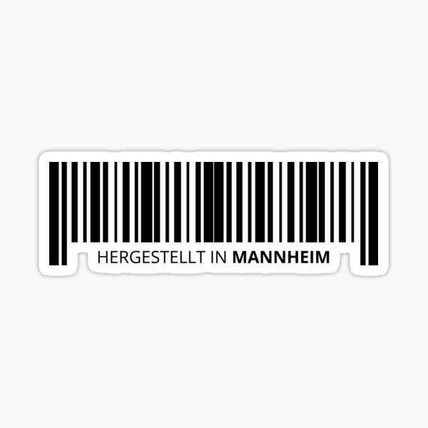 Liebe Deutschland in Mannheim geboren und aufgewachsen Sticker