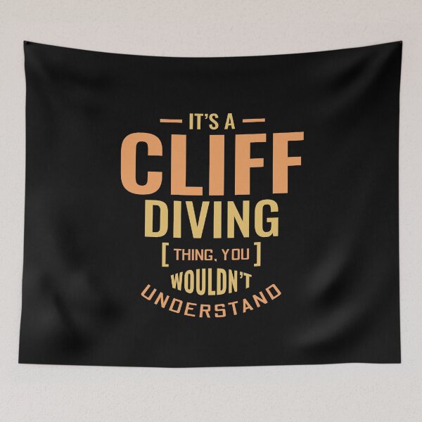 Item preview, Cliff Diving Tombstoning Base Jumping Extreme Sports Funny Sayings designed and sold by CuteDesigns1.
