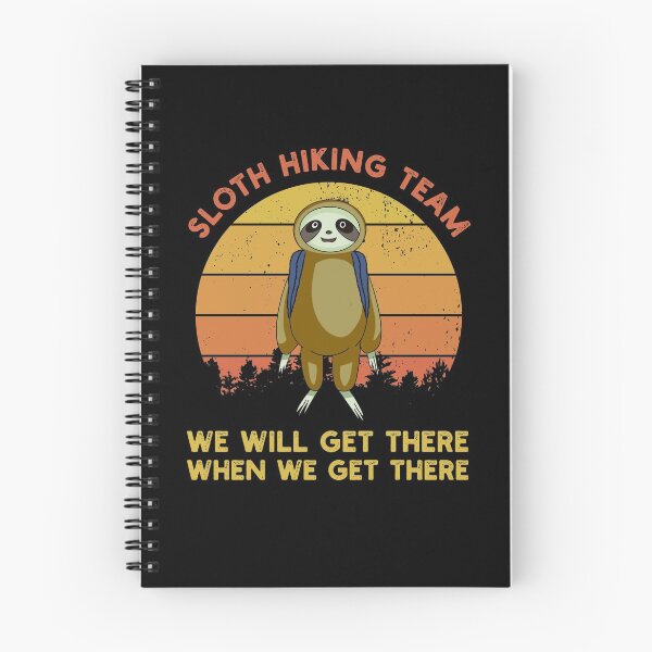 Item preview, sloth hiking team  designed and sold by 3colors3.