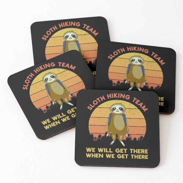 Item preview, sloth hiking team  designed and sold by 3colors3.