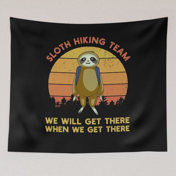 Item preview, sloth hiking team  designed and sold by 3colors3.