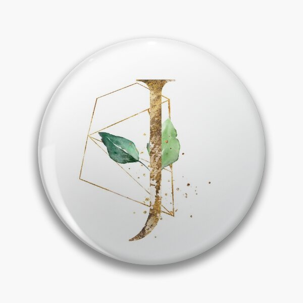 Item preview, Floral Geometric Polygon Monogram J designed and sold by junkydotcom.
