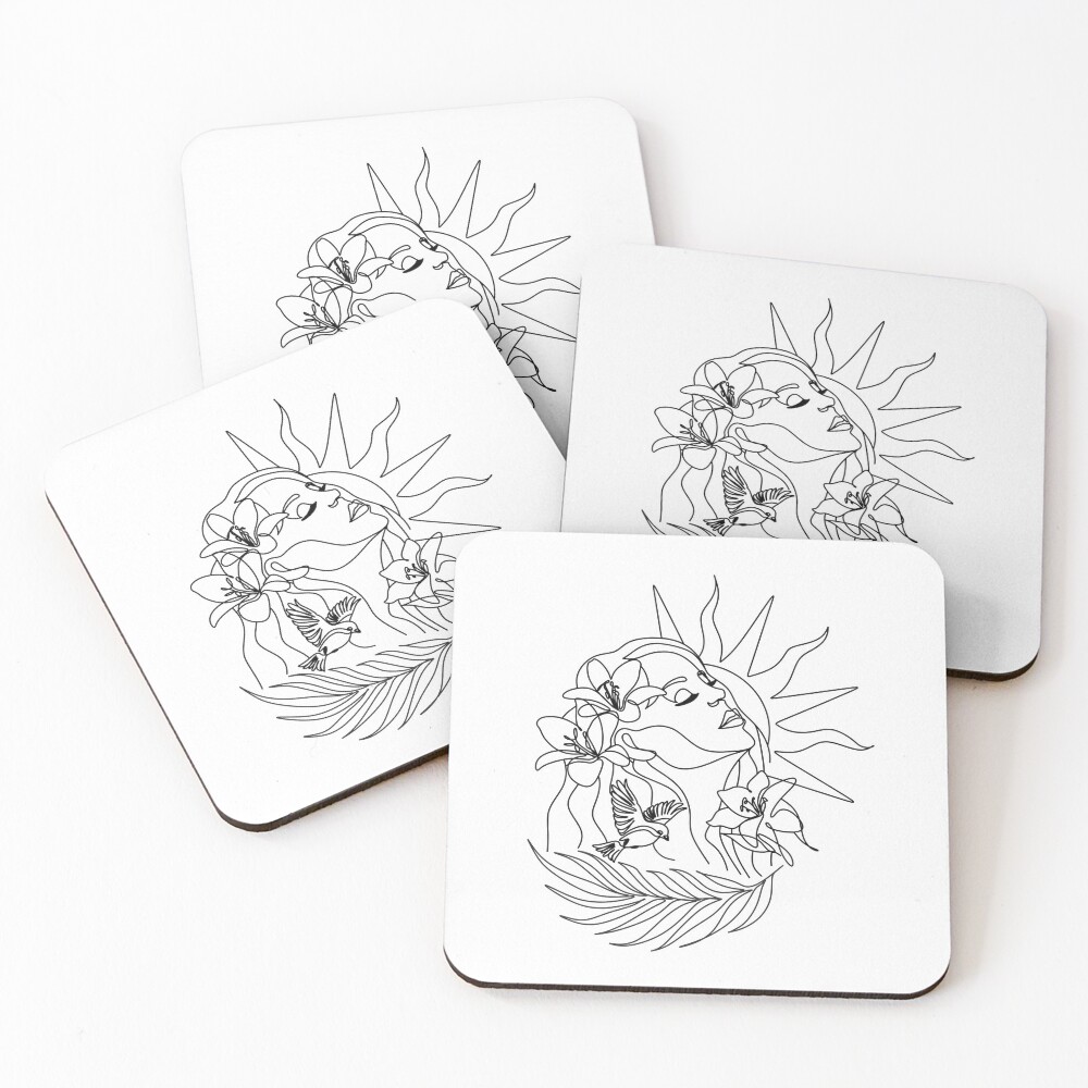 Item preview, Coasters (Set of 4) designed and sold by OneLinePrint.