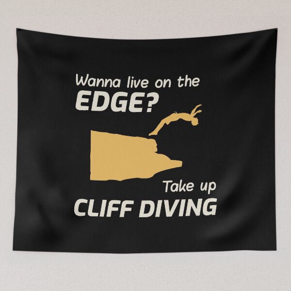 Item preview, Cliff Diving Tombstoning Base Jumping Extreme Sports Funny Sayings designed and sold by CuteDesigns1.