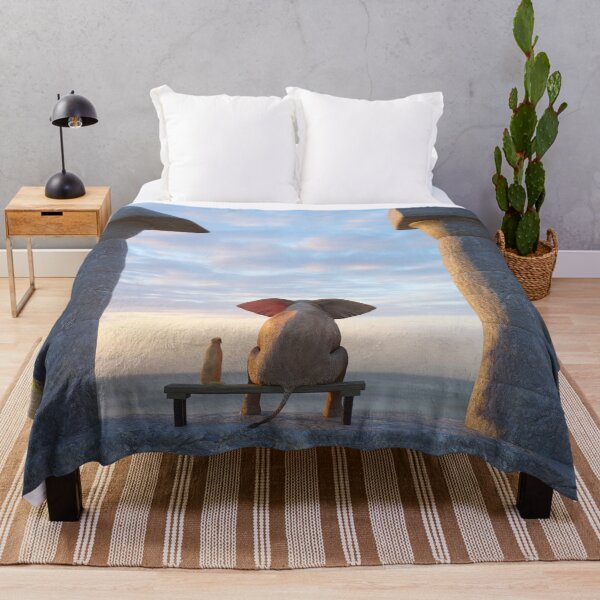 Item preview, elephant and dog sit on the ruins of an ancient city designed and sold by Mike Kiev art.